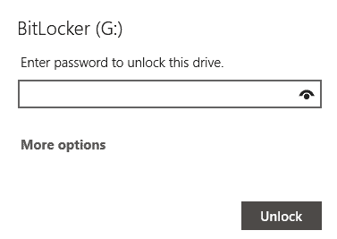 Prompt for Password to access drive