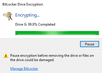 Encrypting the disk